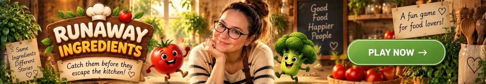 Runaway Ingredients kitchen puzzle game