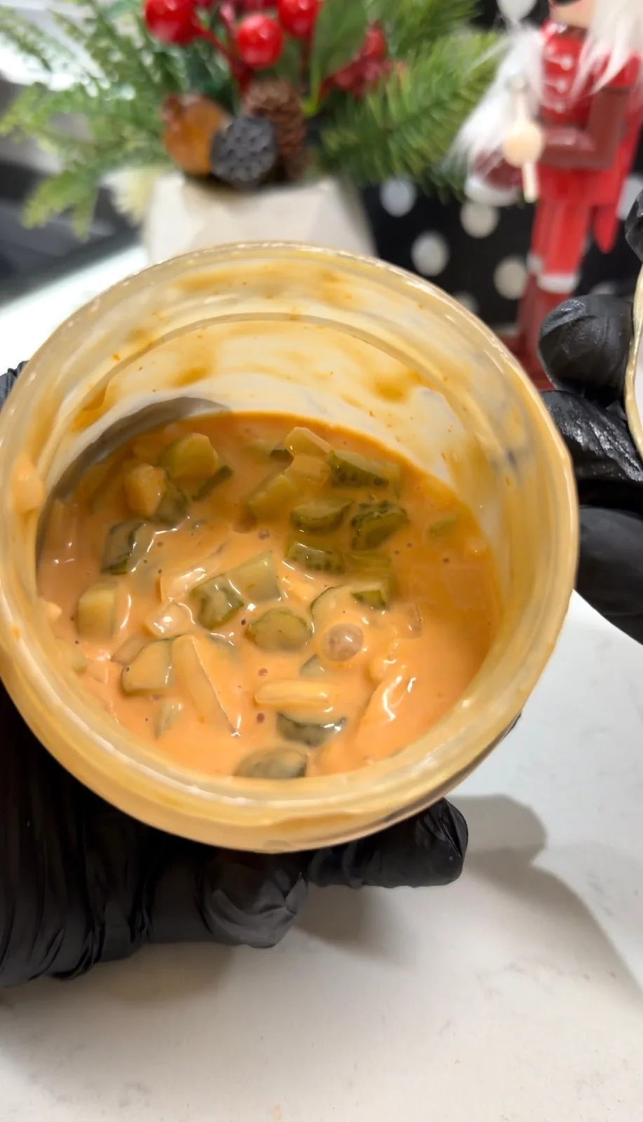 homemade Big Mac style sauce with chopped pickles and onion