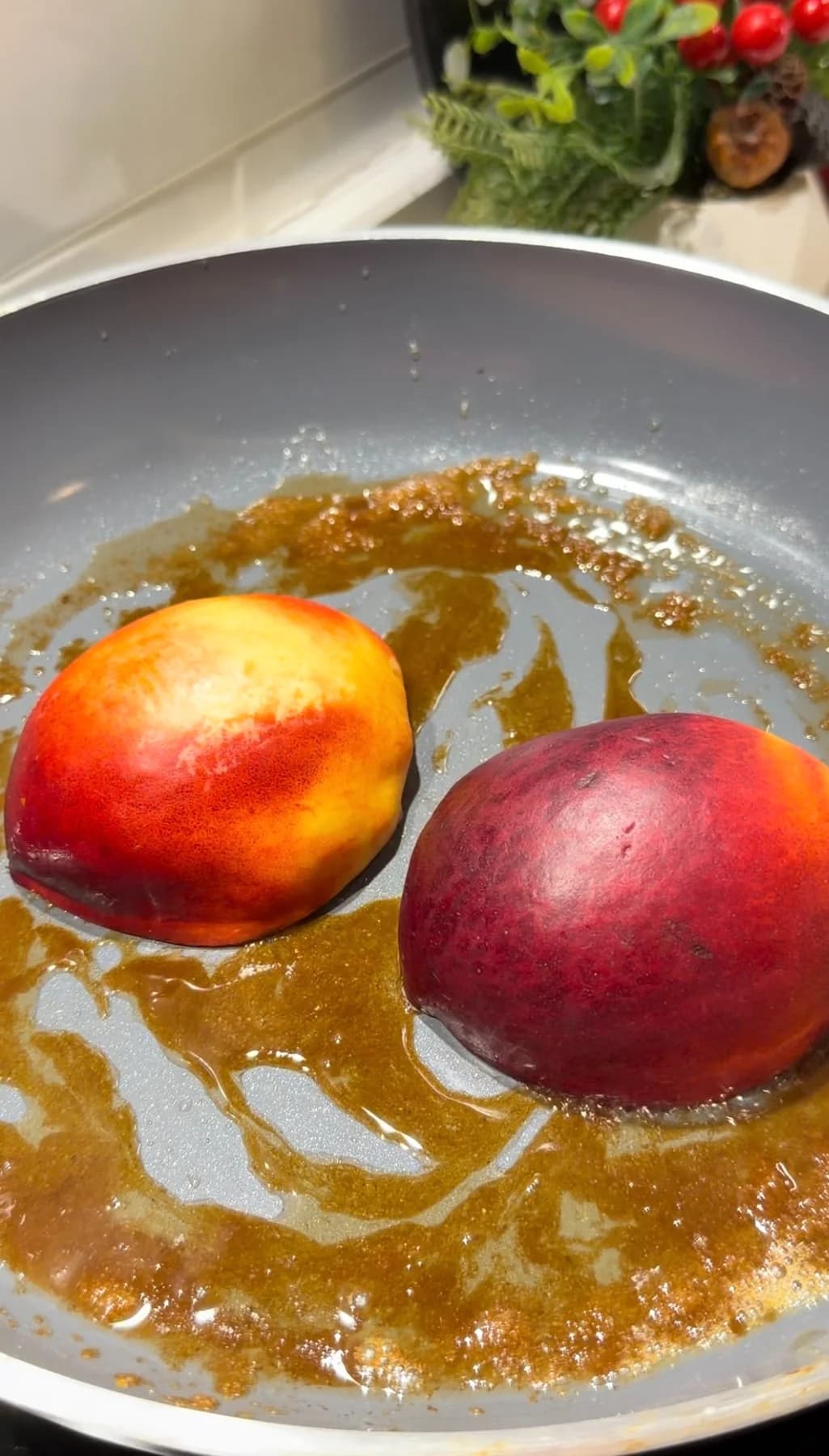 Caramelized Peaches with Vanilla Ice Cream recipe video preview