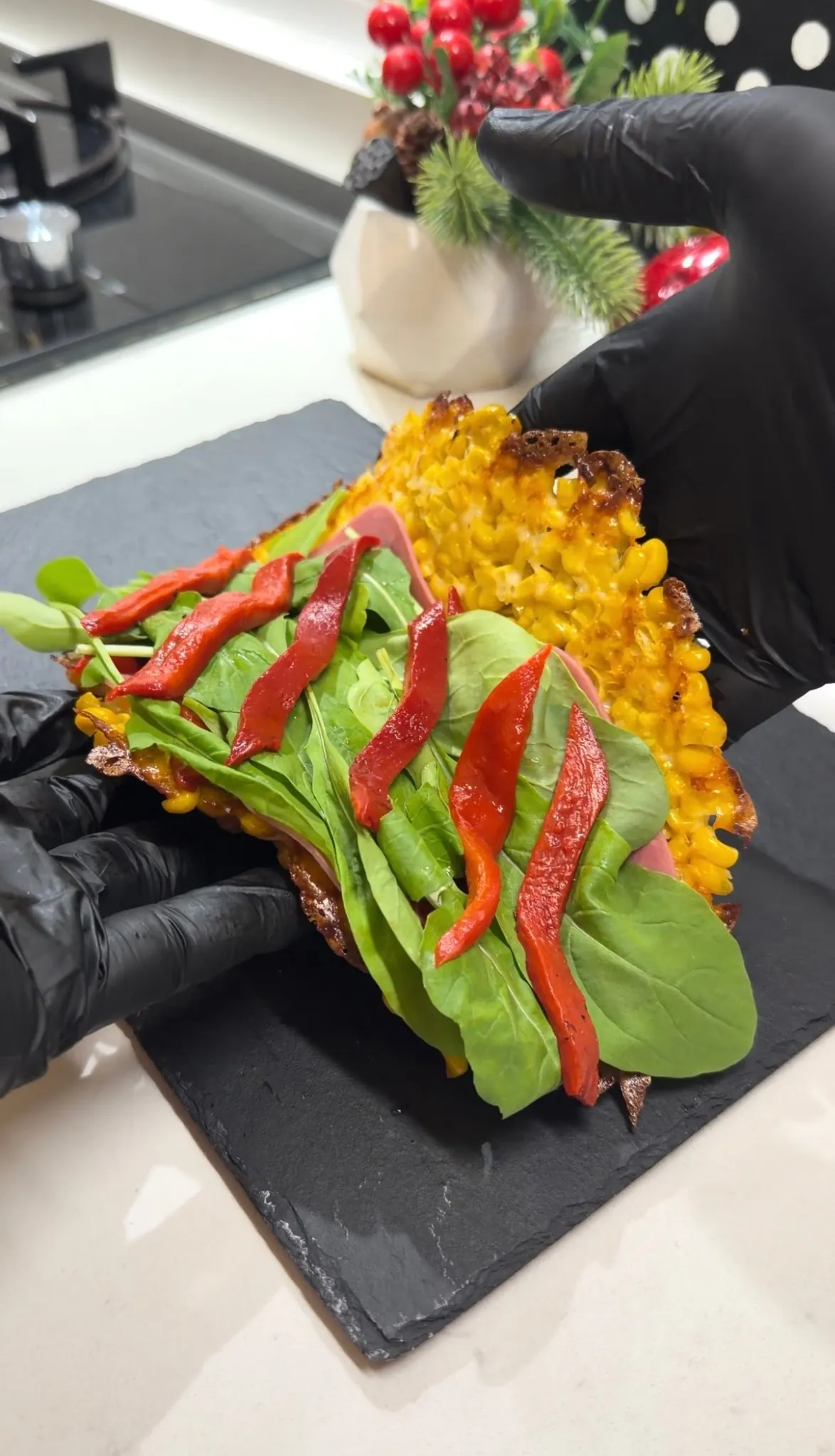 Cheesy Baked Corn Sandwich
