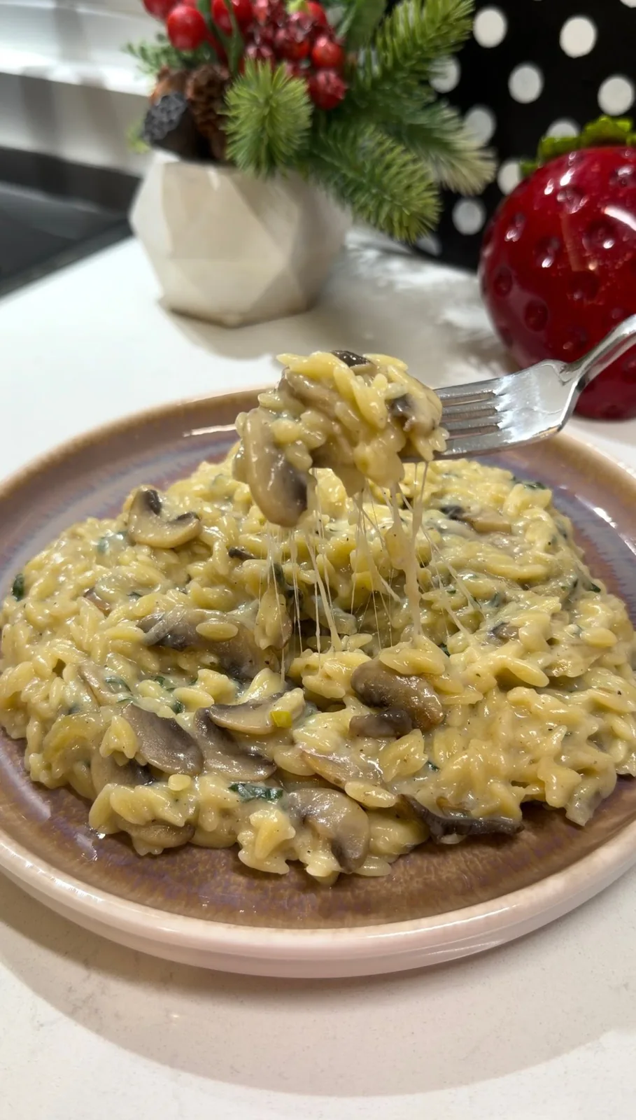 Creamy Mushroom Orzo (Easy Risotto-Style Recipe)