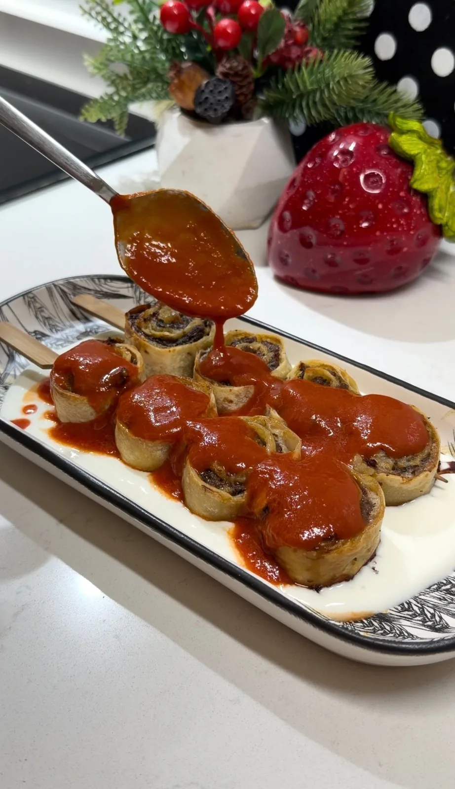 Easy Beyti Kebab (Oven-Baked Ground Beef Wraps)