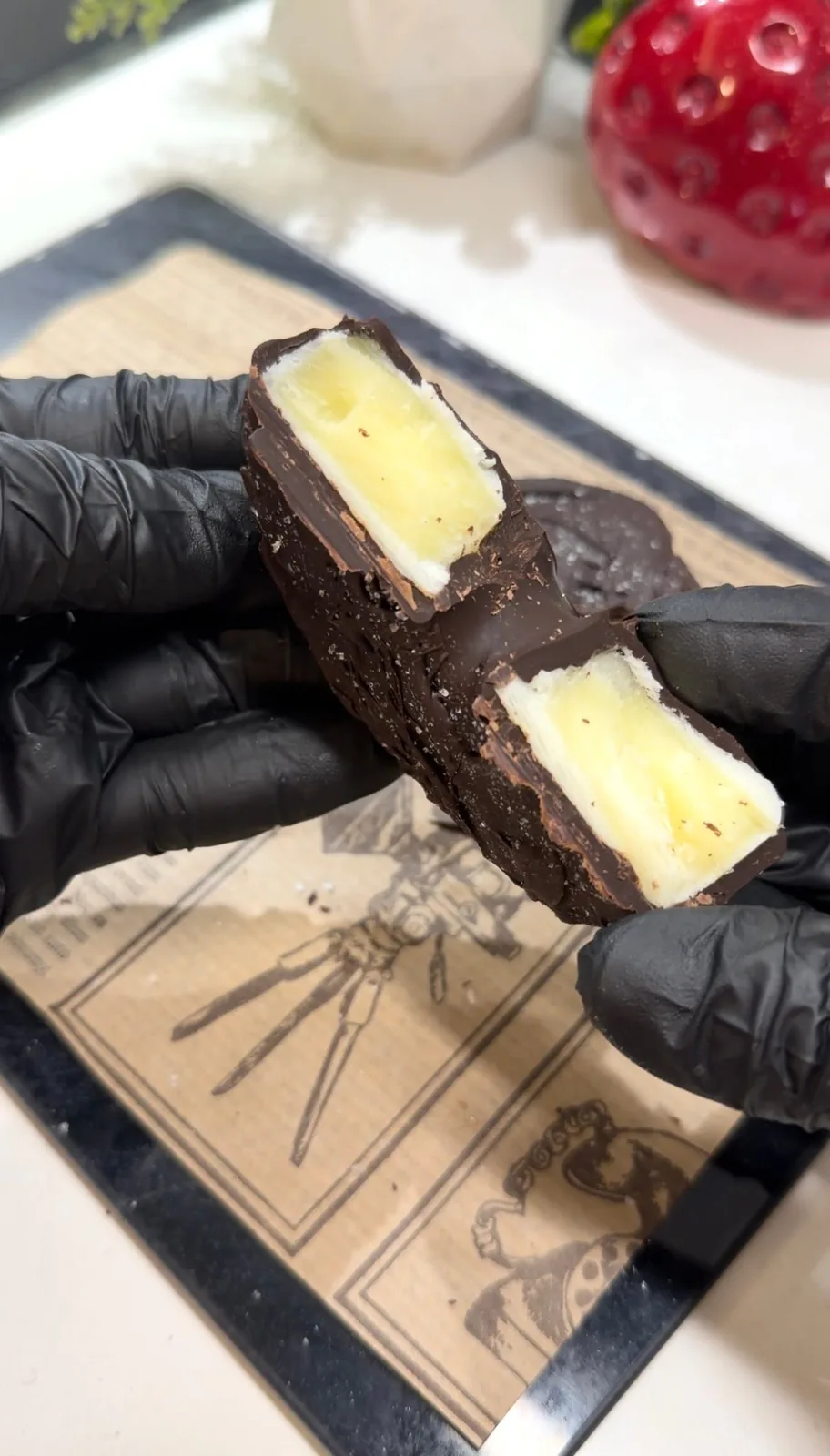 Frozen Yogurt Pineapple Bites (Healthy Chocolate Snack)