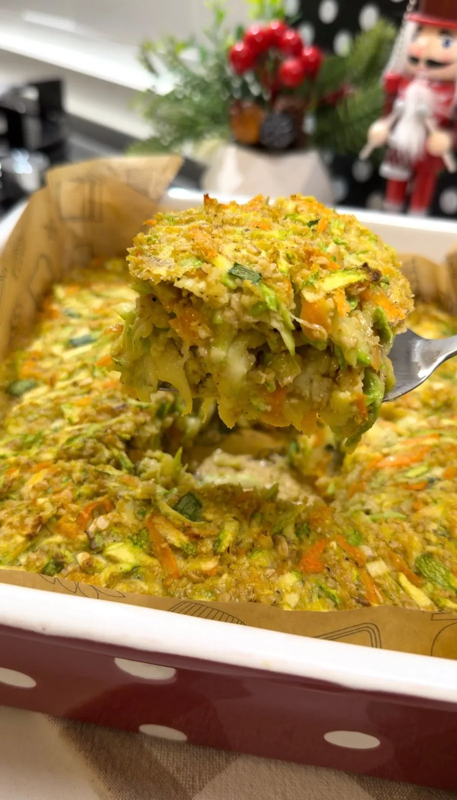 golden baked zucchini mucver fresh from the oven