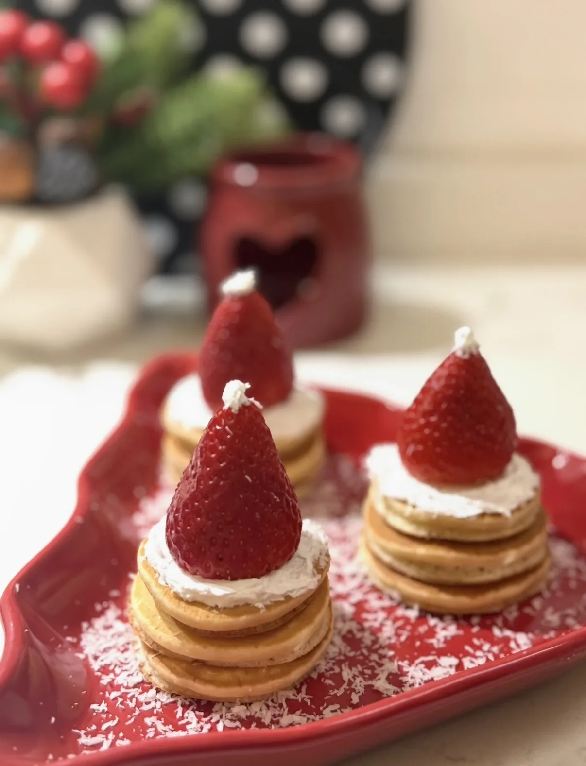 Mini Pancakes for Christmas Breakfast