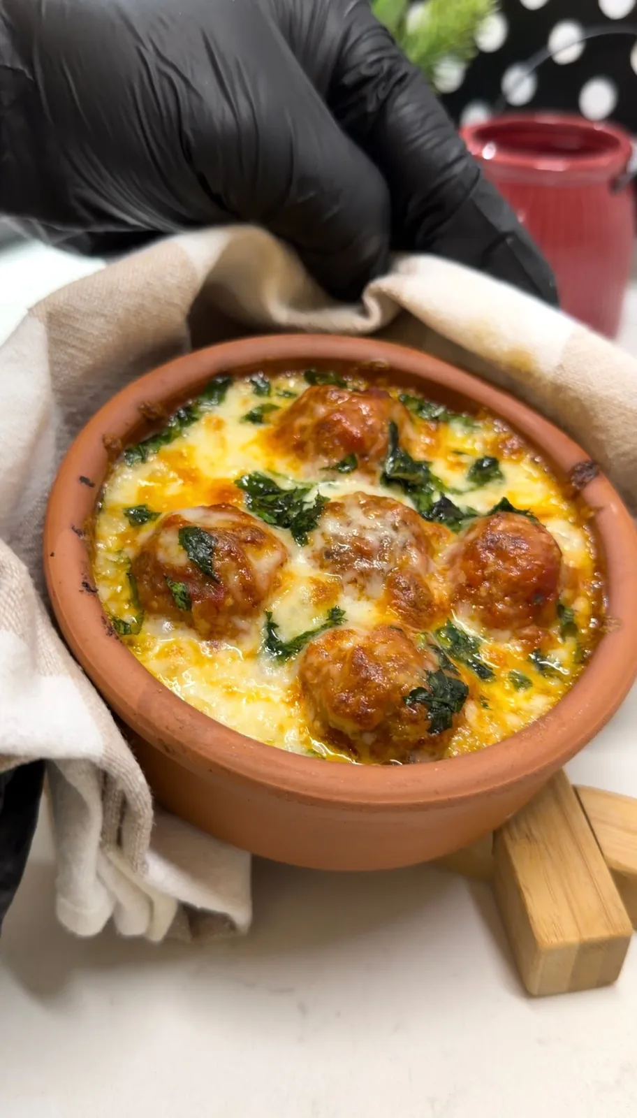 Mini Meatball Casserole with Mashed Potatoes