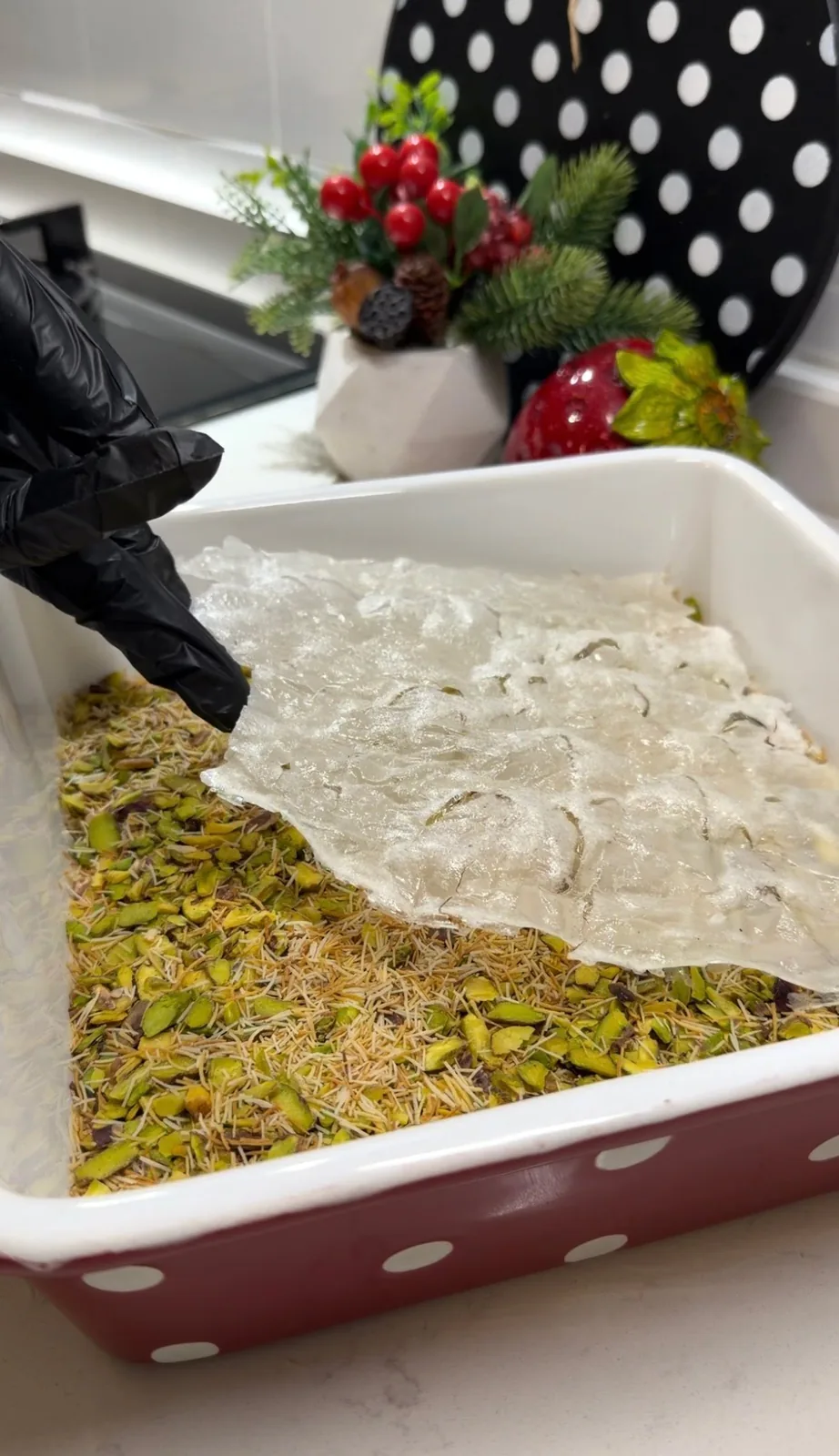 Pistachio Gullac with Kadayif (Turkish Ramadan Milk Dessert) recipe video preview