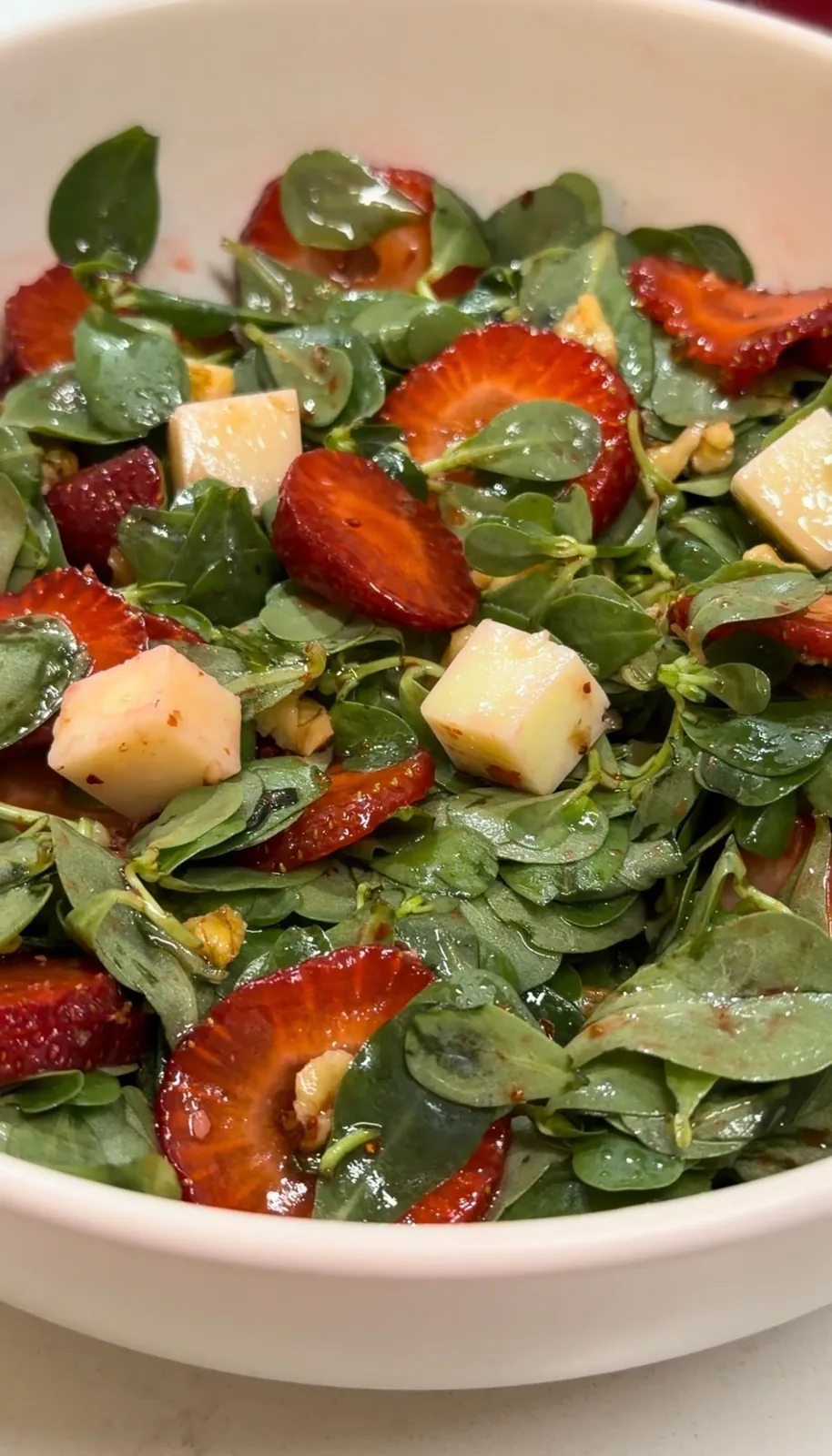 Strawberry Salad with Walnuts (Healthy Mediterranean Recipe)