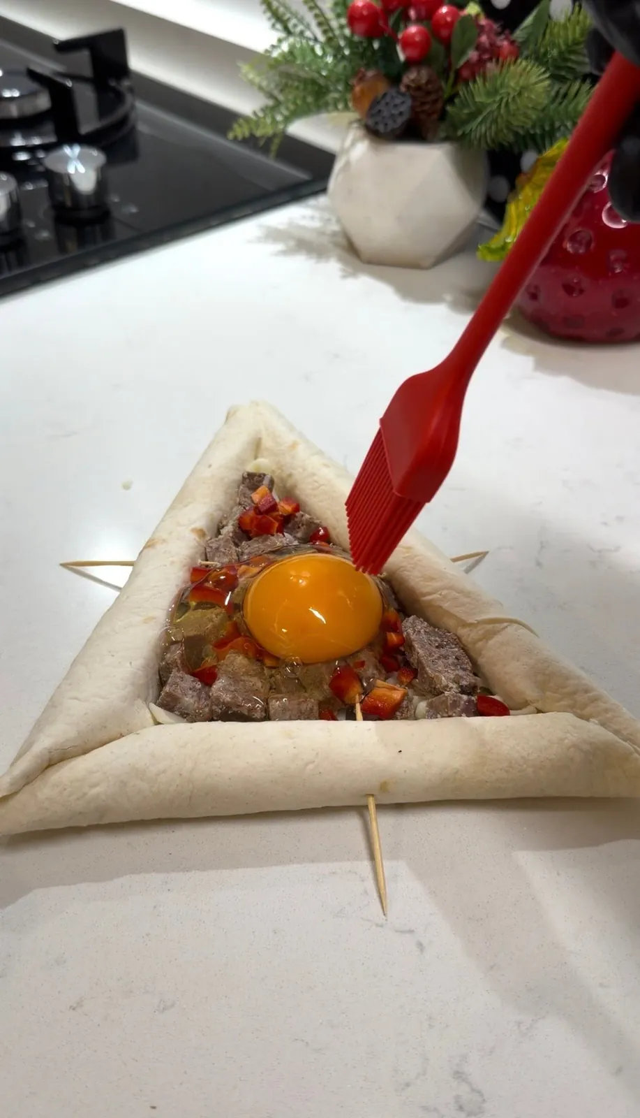 Quick Lavash Wrap with Egg, Cheese & Kavurma recipe video preview