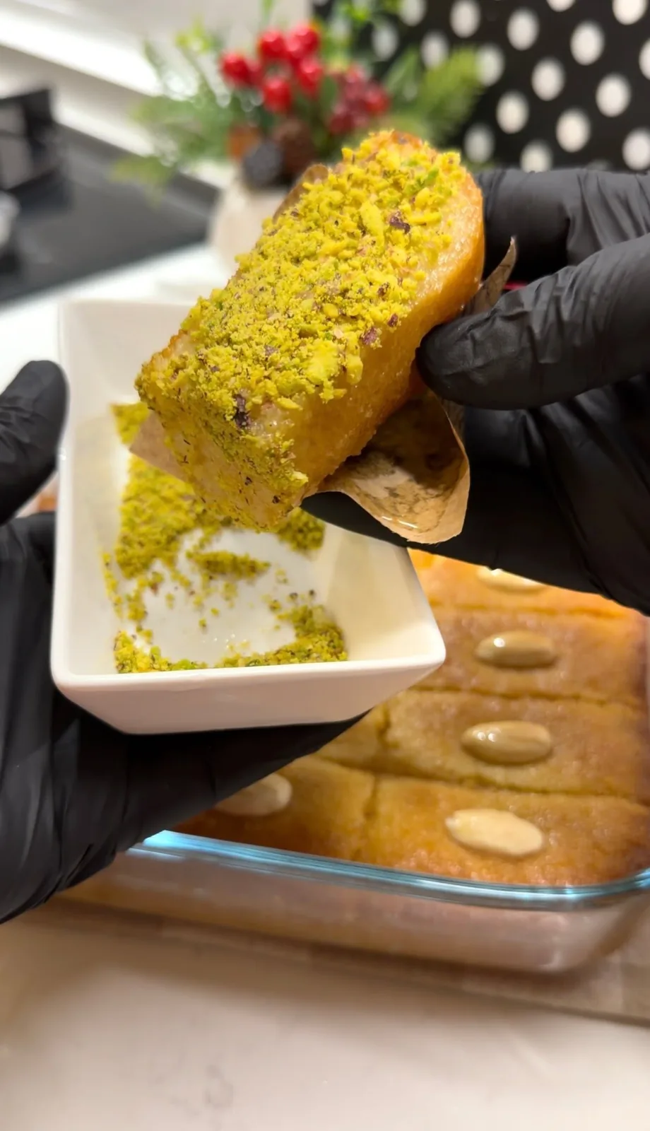 Şambali Dessert (Turkish Semolina Syrup Cake)