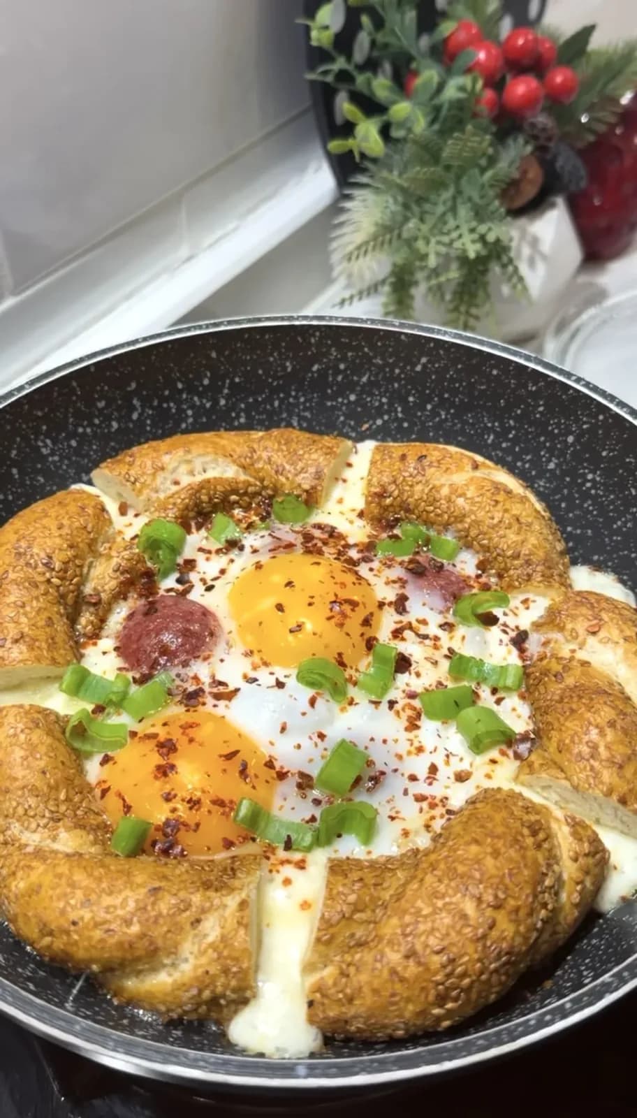 Simit with Eggs and Sucuk recipe video preview