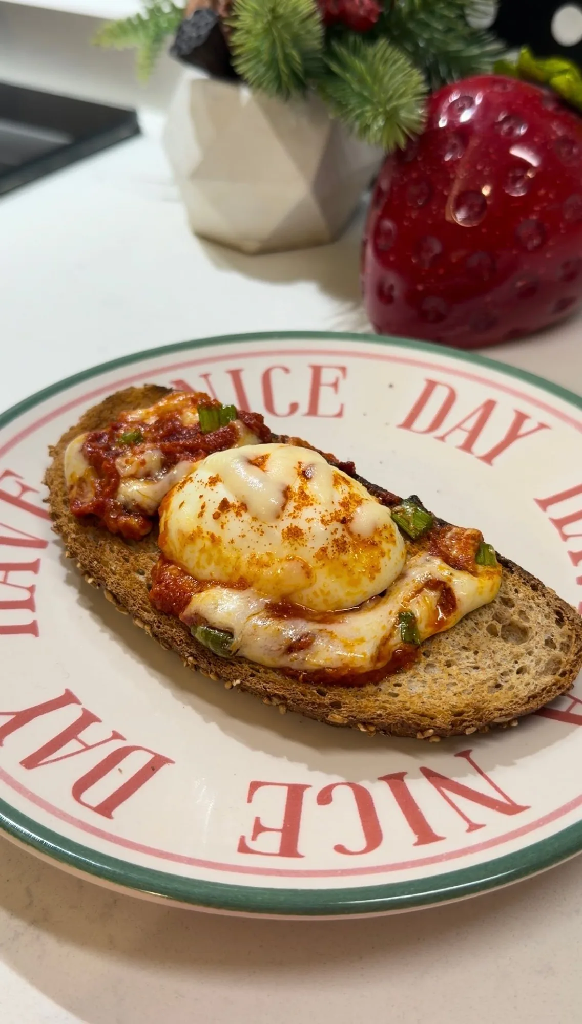 Turkish-Style Eggs in Tomato Sauce with Melted Cheese