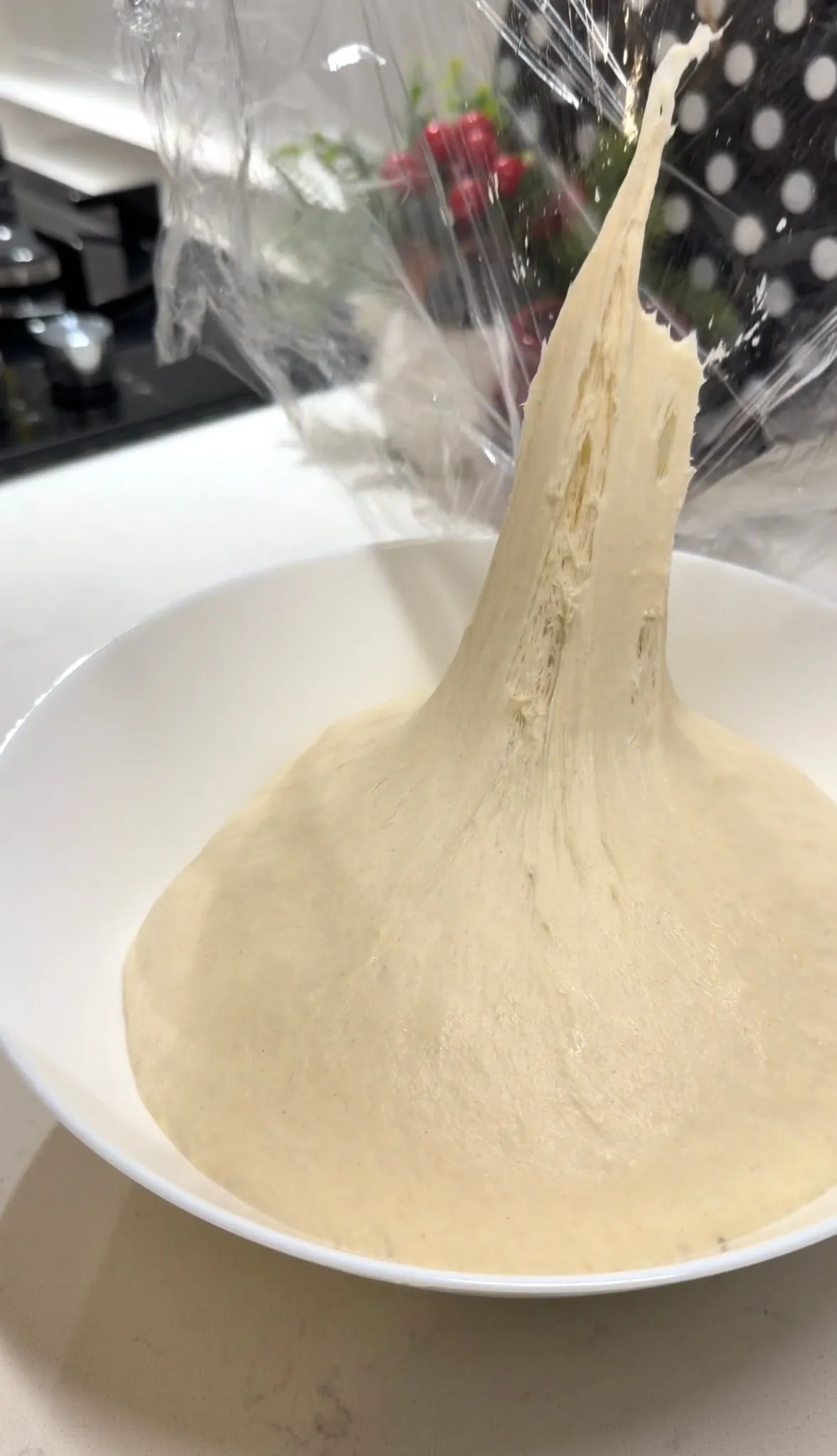 Soft risen dough for homemade Turkish Ramadan pide bread